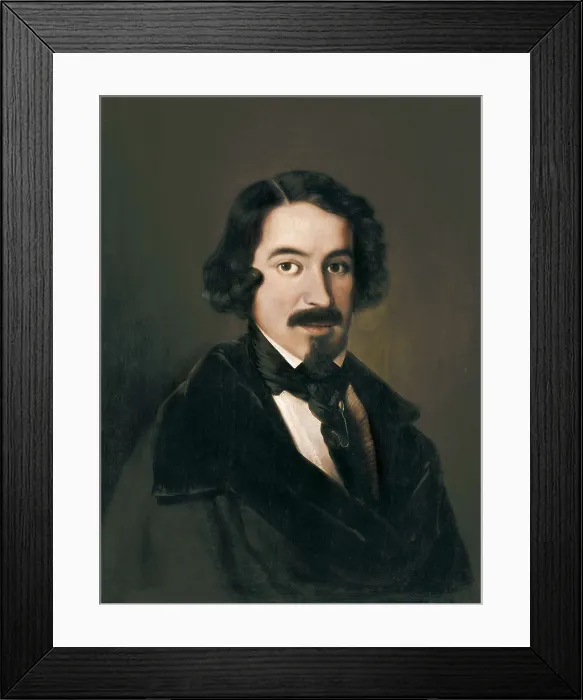 Framed Print : MADRAZO, Jos (1781-1859). Jos de Espronceda. ca. 1840. Neoclassicism. Oil on canvas. SPAIN. Madrid. National Library. AISA / Everett Collection**US SALES ONLY**