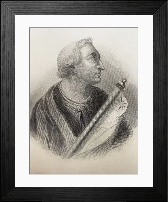 Framed Print : VESPUCCI, Amerigo (1454-1512). Engraving. AISA / Everett Collection**US SALES ONLY**