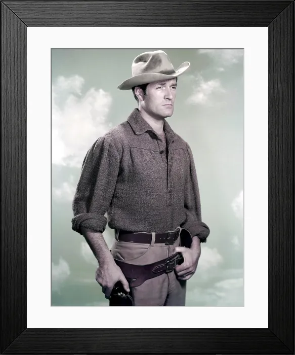 Framed Print : THE FIEND WHO WALKED THE WEST, Hugh O'Brian, 1958. TM & Copyright 20th Century-Fox Film Corp. / courtesy Everett Collection Framed Print : THE FIEND WHO WALKED THE WEST, Hugh O'Brian, 1958. TM & Copyright 20th Century-Fox Film Corp. / courtesy Everett Collection