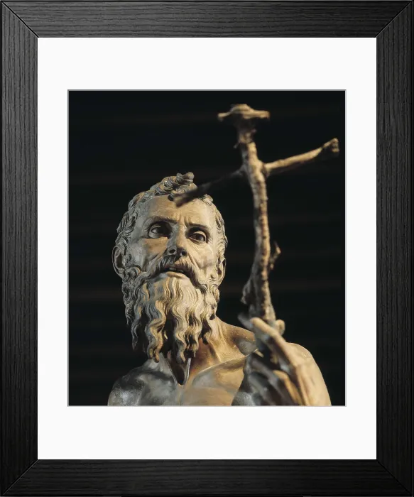 Framed Print : TORRIGIANO, Pietro (1472-1528). Saint Jerome. 1525. Renaissance art. Sculpture on wood. SPAIN. Sevilla. Fine Arts Museum. AISA / Everett Collection**US SALES ONLY**