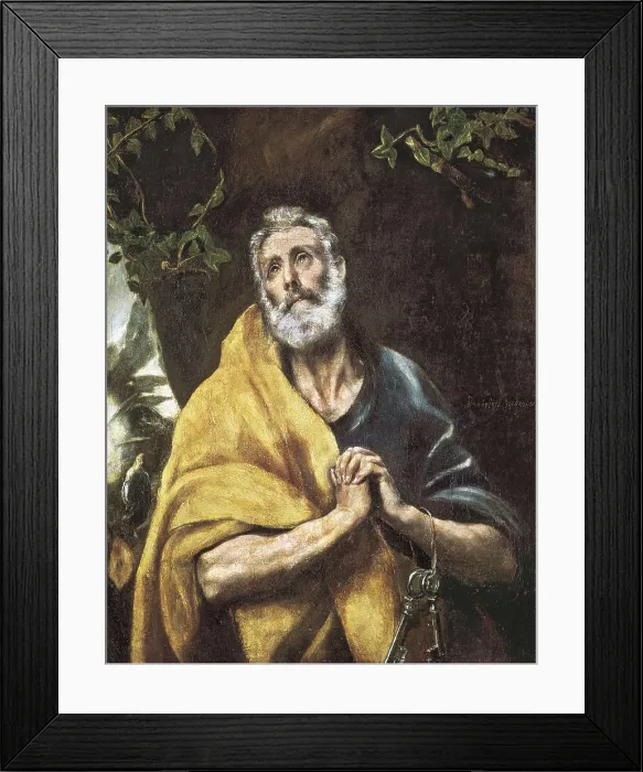 Framed Print : The Tears of Saint Peter. ca. 1594 - 1604. Mannerism art. Oil on canvas. SPAIN. Toledo. El Greco's House and Museum. AISA / Everett Collection**US SALES ONLY** Framed Print : The Tears of Saint Peter. ca. 1594 - 1604. Mannerism art. Oil on canvas. SPAIN. Toledo. El Greco's House and Museum. AISA / Everett Collection**US SALES ONLY**