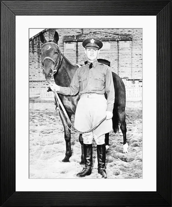 Framed Print : 2nd Lt. Paul Mellon, was son of the late Andrew Mellon. April 16, 1942. At Fort Riley Kansas Calvary School, he was an instructor of horsemanship