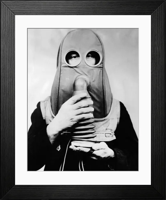Framed Print : New gas respirators for citizens unable to wear ordinary designs