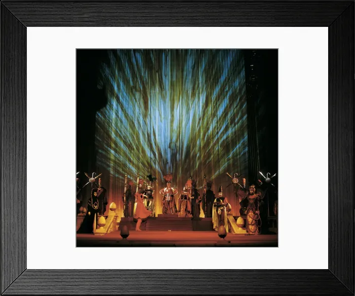 Framed Print : Performance of the auto sacramental (miracle play) 'La Cena del Rey Baltasar' (The Feast of Belshazzar) by Pedro Calderon de la Barca. Directed by Jose Tamayo