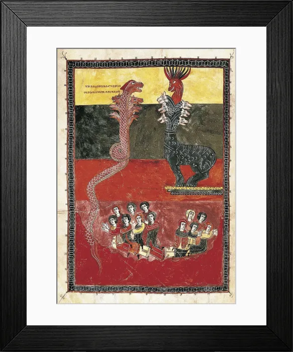 Framed Print : AISA / Everett Collection Beatus of Girona. 976. Sheet 6, depiction of Saint John the Evangelist Framed Print : AISA / Everett Collection Beatus of Girona. 976. Sheet 6, depiction of Saint John the Evangelist