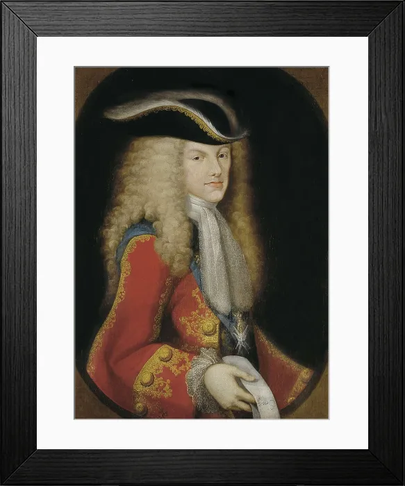 Framed Print : MELENDEZ, Miguel Jacinto (1679-1731). Portrait of Philip V. beg. 18th c. Oil on canvas. Private Collection. AISA / Everett Collection**US SALES ONLY**