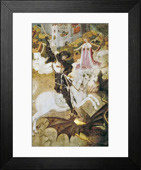 Framed Print : MARTORELL, Bernat ( -1452). Saint George and the dragon. 1438. International gothic. Oil on wood. UNITED STATES OF AMERICA. Chicago. Art Institute of Chicago Framed Print : MARTORELL, Bernat ( -1452). Saint George and the dragon. 1438. International gothic. Oil on wood. UNITED STATES OF AMERICA. Chicago. Art Institute of Chicago