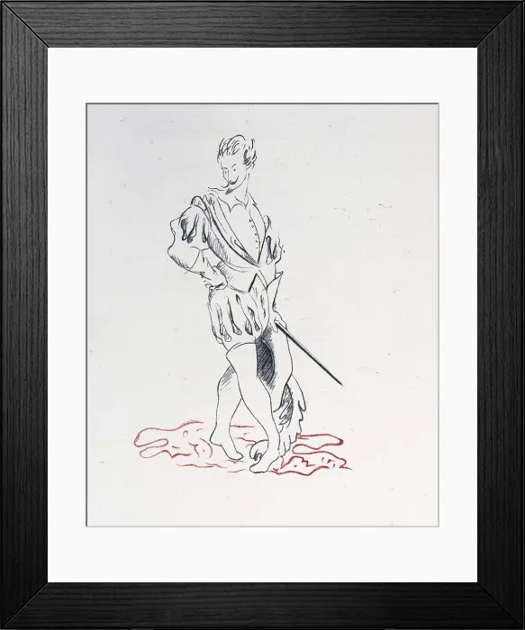 Framed Print : TOGORES LLACH, Jos de (1893-1970). The Mayor of Zalamea. 1932. Illustration of an edition of Caldern's works. Barcelona: Gustavo Gili, 1932. Litography. SPAIN. Madrid