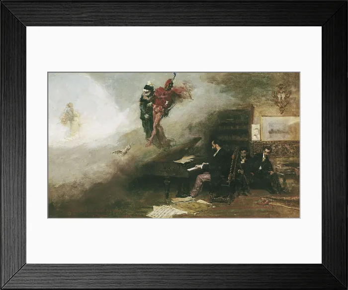 Framed Print : AISA / Everett Collection FORTUNY, Mariano (1838-1874). Recalling the Faust Fantasy. 1866