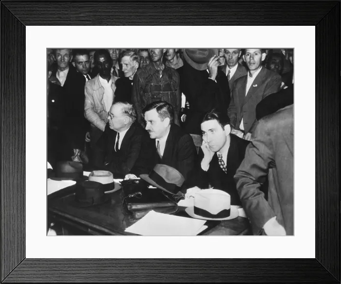 Framed Print : American Communists stuck in court during the 1936 election campaign
