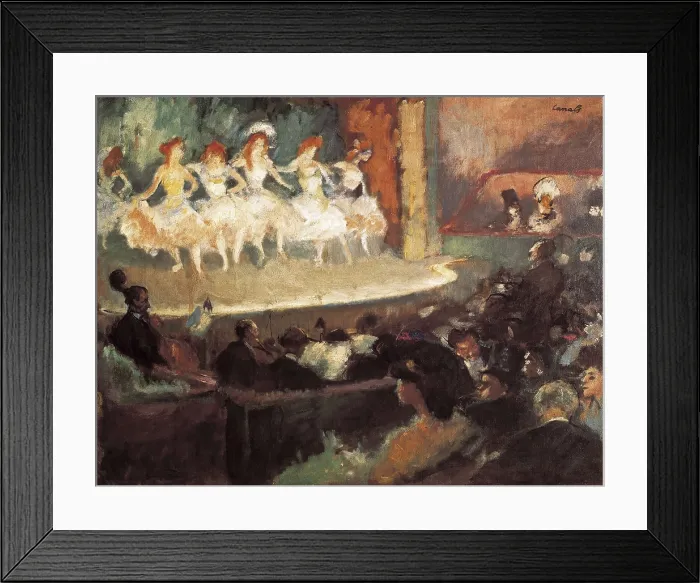 Framed Print : CANALS i LLAMBI, Ricard (1876-1931). Caf Concert. 1903. Work from his stage in Paris. Impressionism. Oil on canvas. SPAIN. Barcelona. National Art Museum of Catalonia
