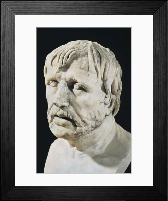 Framed Print : SENECA, Lucius Annaeus (4 BC-65). Roman art. Early Empire. Sculpture on marble. ITALY. Naples. National Museum of Archaeology. AISA / Everett Collection**US SALES ONLY** Framed Print : SENECA, Lucius Annaeus (4 BC-65). Roman art. Early Empire. Sculpture on marble. ITALY. Naples. National Museum of Archaeology. AISA / Everett Collection**US SALES ONLY**