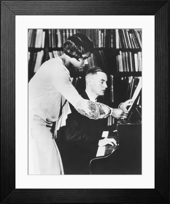 Framed Print : Marian Anderson with her coach, Prof. Kurt Johnen, in Berlin, 1931