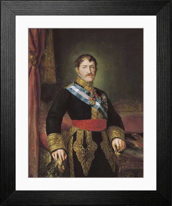 Framed Print : LOPEZ Y PORTAA, Vicente (1772-1850). Portrait of D. Carlos Mara Isidro. ca. 1833. Oil on canvas. SPAIN. Madrid. St. Fernando Royal Academy Museum
