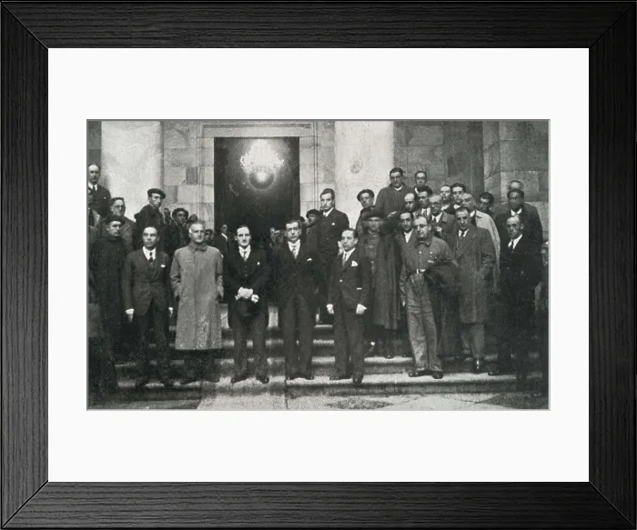 Framed Print : Spanish Civil War (1936-1939). The lehendakari Jos Antonio Aguirre and the Basque Concentration Government (7th October 1936). SPAIN. Barcelona