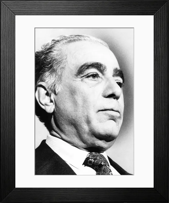 Framed Print : Charles Bebe Rebozo, President Nixon's close friend, arriving at the Capitol. April 16, 1974. He was questioned by the Senate Watergate Committee. (CSU_2015_9_1038)