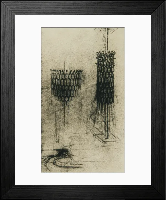 Framed Print : GAUDI i CORNET, Antoni (1852-1926). Sagrada Familia (Expiatory Temple of the Holy Family). 1884-1926. Design of a mullion. Drawing. AISA / Everett Collection**US SALES ONLY**
