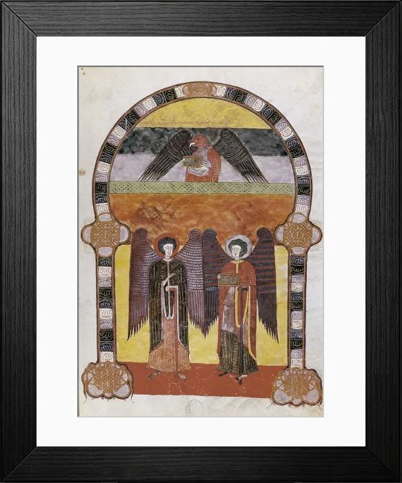 Framed Print : AISA / Everett Collection Beatus of Girona. 976. Sheet 6, depiction of Saint John the Evangelist Framed Print : AISA / Everett Collection Beatus of Girona. 976. Sheet 6, depiction of Saint John the Evangelist