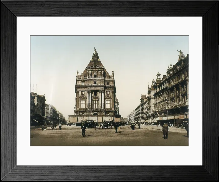 Framed Print : Belgium. Brussels. Boulevard du Nord (c. 1900). AISA / Everett Collection**US SALES ONLY** Framed Print : Belgium. Brussels. Boulevard du Nord (c. 1900). AISA / Everett Collection**US SALES ONLY**