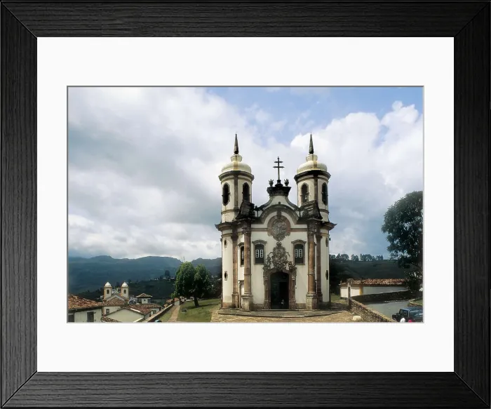 Framed Print : ALEIJADINHO, Antonio Francisco de Lisboa, also called (1738-1814). Church of Sao Francisco de Assis. 1810. BRAZIL. Ouro Preto. Baroque art