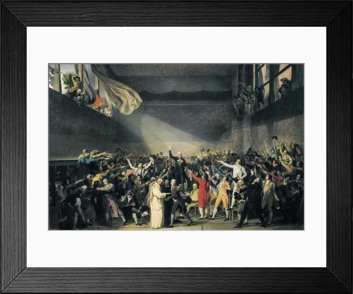 Framed Print : David, Jacques-Louis (1748-1825). Oath taken at the Jeu de Paume, 20 June 1789. 1789-1792. Neoclassicism. Oil on canvas. FRANCE. Paris. Muse Carnavalet (Carnavalet Museum)