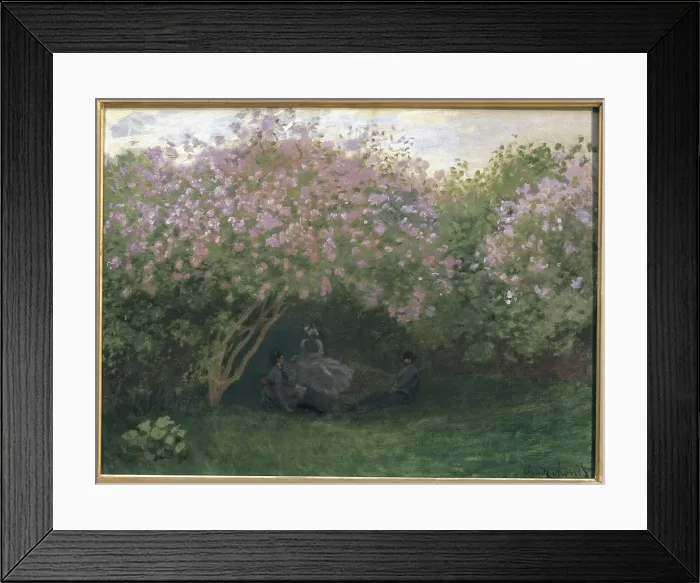 Framed Print : MONET, Claude (1840-1926). Lilacs, Grey Weather (Lilas, temps gris. 1872-1873. Garden of Monet in Argenteuil. Impressionism. Oil on canvas. FRANCE. Paris)