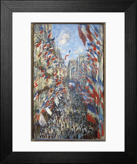 Framed Print : MONET, Claude (1840-1926). The Rue Montorgueil, Paris, Celebration of June 30. 1878. Impressionism. Oil on canvas. FRANCE. Paris. Muse d'Orsay (Orsay Museum)