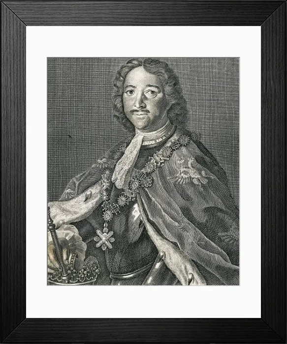 Framed Print : Peter I 'the Great' (1672-1725). Etching. SPAIN. Madrid. National Library. AISA / Everett Collection**US SALES ONLY** Framed Print : Peter I 'the Great' (1672-1725). Etching. SPAIN. Madrid. National Library. AISA / Everett Collection**US SALES ONLY**
