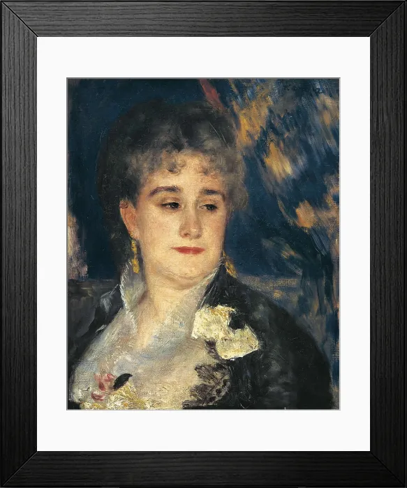 Framed Print : RENOIR, Pierre-Auguste (1841-1919). Madame Georges Charpentier. 1876-1877. Marguerite Lemonnier (1848-1904), publisher's wife. Impressionism. Oil on canvas. FRANCE. Paris