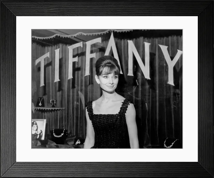 Framed Print : Audrey Hepburn, at a press event for BREAKFAST AT TIFFANY'S, 1961 Framed Print : Audrey Hepburn, at a press event for BREAKFAST AT TIFFANY'S, 1961