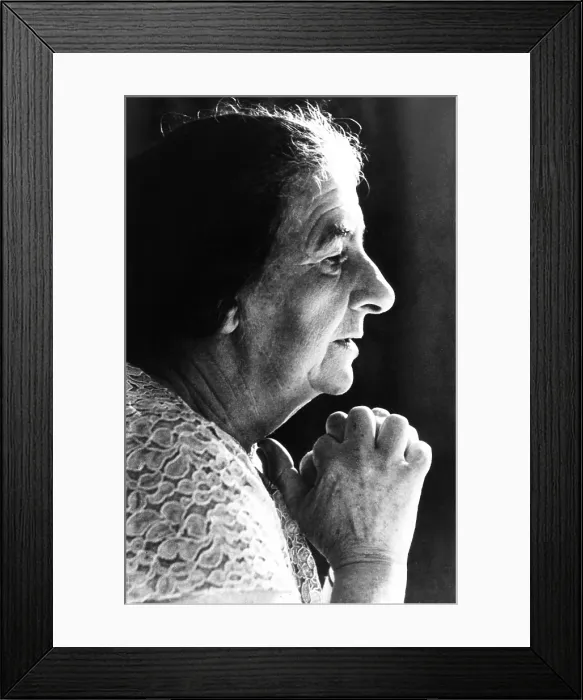 Framed Print : Golda Meir, Israeli Prime Minister, was elected on March 17, 1969. She came out of retirement after Levi Eshkol's unexpected death on Feb. 26, 1969. (CSU_2015_11_1647)