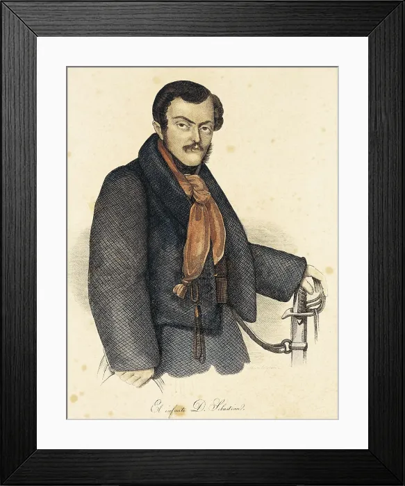 Framed Print : Spain. First Carlist War. Infante (Prince) don Sebastin. Litography. SPAIN. Donostia. San Telmo Municipal Museum. AISA / Everett Collection**US SALES ONLY** Framed Print : Spain. First Carlist War. Infante (Prince) don Sebastin. Litography. SPAIN. Donostia. San Telmo Municipal Museum. AISA / Everett Collection**US SALES ONLY**
