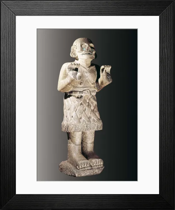 Framed Print : Coatlicue of Coxcatlan. 1325-1521. Mexican culture. Late post-classic. Aztec art. Sculpture on rock. MEXICO. Mexico City. National Museum of Anthropology