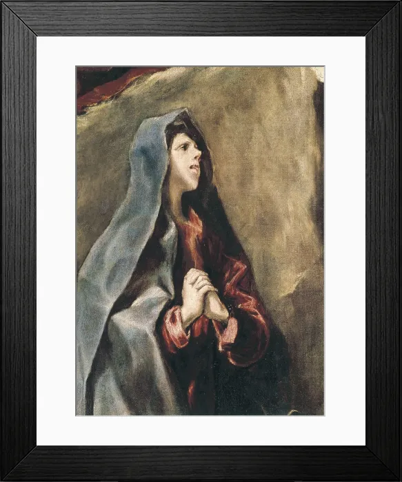 Framed Print : Greco, Domnikos Theotokpoulos, called El (1541-1614). The Crucifixion (Christ Crucified with the Virgin, Mary Magdalene, Saint John the Evangelist and Angels). 1595-1600