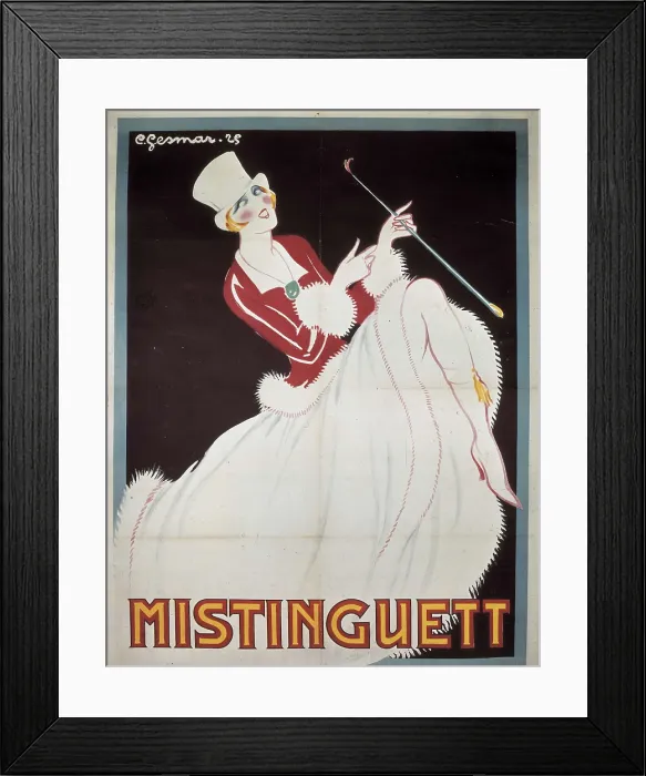 Framed Print : GESMAR, Charles (1900-1928). Mistinguett. 1925. Poster. Painting. AISA / Everett Collection**US SALES ONLY**