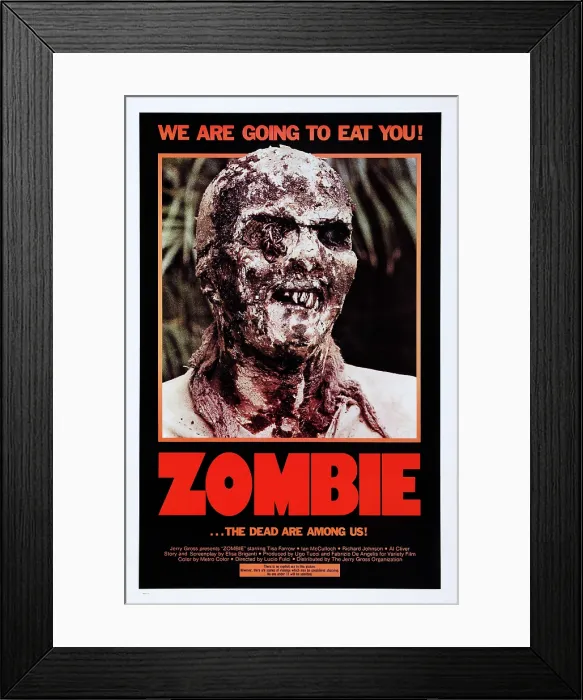Framed Print : ZOMBIE, (aka ZOMBI 2), US poster art, Ottaviano Dell'Acqua, 1980. The Jerry Gross Organization / Courtesy Everett Collection