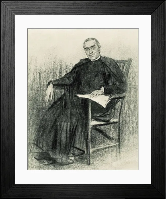 Framed Print : CASAS i CARBO, Ramn (1866-1932). Portrait of Jacint Verdaguer. Modernism. Drawing. AISA / Everett Collection**US SALES ONLY** Framed Print : CASAS i CARBO, Ramn (1866-1932). Portrait of Jacint Verdaguer. Modernism. Drawing. AISA / Everett Collection**US SALES ONLY**