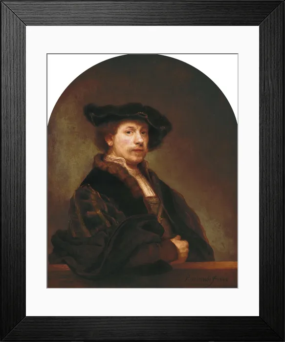 Framed Print : REMBRANDT, Harmenszoon van Rijn, called (1606-1669). Self-portrait at the age of 34. 1640. Flemish art. Oil on canvas. UNITED KINGDOM. London. National Gallery Framed Print : REMBRANDT, Harmenszoon van Rijn, called (1606-1669). Self-portrait at the age of 34. 1640. Flemish art. Oil on canvas. UNITED KINGDOM. London. National Gallery