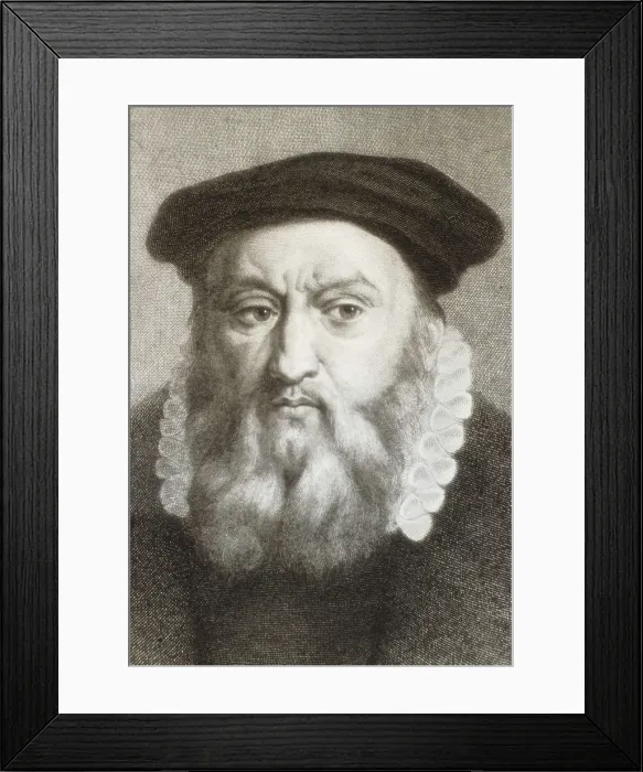 Framed Print : CALVIN, John (1509-1564). Engraving. AISA / Everett Collection**US SALES ONLY** Framed Print : CALVIN, John (1509-1564). Engraving. AISA / Everett Collection**US SALES ONLY**
