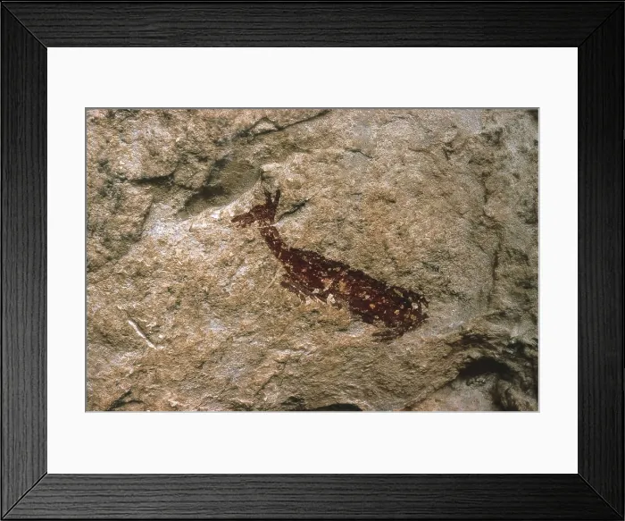 Framed Print : SPAIN. Nerpio. Abrigo de la Fuente del Sapo. Deer. Mesolithic art. Cave. AISA / Everett Collection**US SALES ONLY** Framed Print : SPAIN. Nerpio. Abrigo de la Fuente del Sapo. Deer. Mesolithic art. Cave. AISA / Everett Collection**US SALES ONLY**
