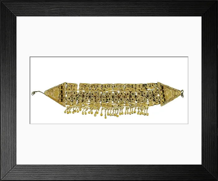 Framed Print : Treasure of Aliseda. 7th c. BC. Necklace belonging to the Treasury of Aliseda (7th c. BC). Tartessian art. Jewelry. SPAIN. Madrid. National Museum of Archaeology. Proc: SPAIN Framed Print : Treasure of Aliseda. 7th c. BC. Necklace belonging to the Treasury of Aliseda (7th c. BC). Tartessian art. Jewelry. SPAIN. Madrid. National Museum of Archaeology. Proc: SPAIN
