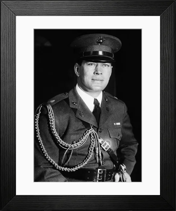 Framed Print : Gene Tunney wearing his blue Marine Corps Major's uniform of the Connecticut State Militia Framed Print : Gene Tunney wearing his blue Marine Corps Major's uniform of the Connecticut State Militia