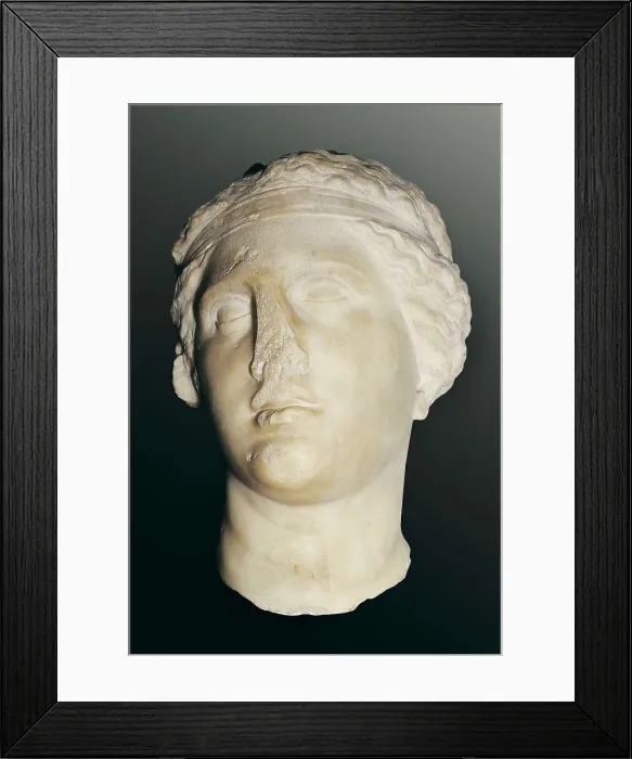 Framed Print : Bust of Ariadne. 4th c. BC. Classical Greek art. Sculpture on marble. GREECE. Athens. National Museum of Archaeology. AISA / Everett Collection**US SALES ONLY**