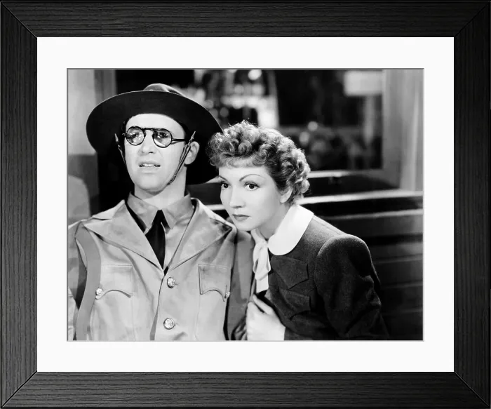 Framed Print : IT'S A WONDERFUL WORLD, from left: James Stewart, Claudette Colbert, 1939