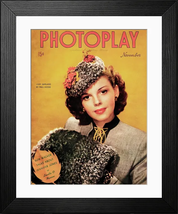 Framed Print : Judy Garland, Photoplay and Movie Mirror magazine cover, November 1944
