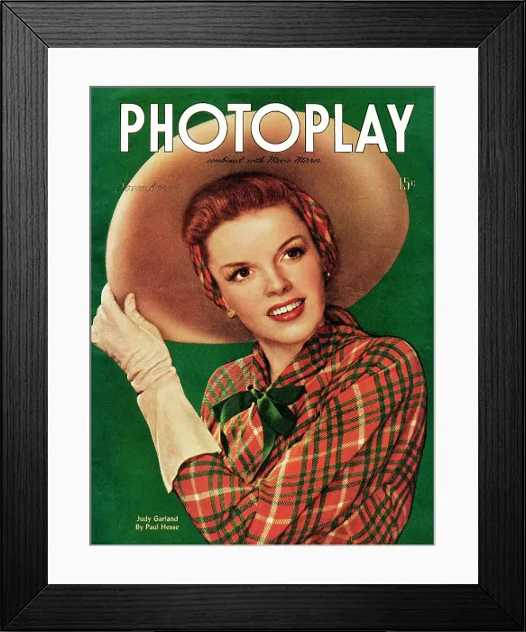 Framed Print : Judy Garland, Photoplay and Movie Mirror magazine cover, November 1945