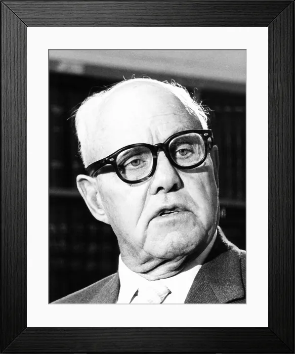 Framed Print : AFL-CIO president George Meany before the Senate Appropriations Committee. March 10, 1971. Meany wanted the U.S Framed Print : AFL-CIO president George Meany before the Senate Appropriations Committee. March 10, 1971. Meany wanted the U.S