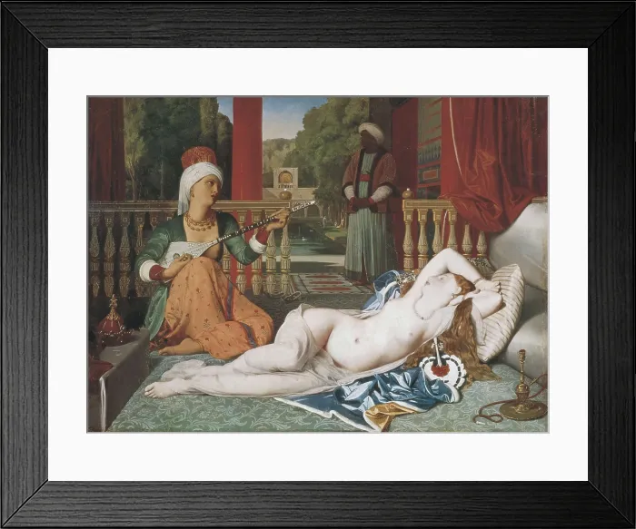 Framed Print : INGRES, Jean-Auguste-Dominique (1780-1867). Odalisque with Slave. 1842. Romanticism. Orientalism. Oil on canvas. UNITED STATES OF AMERICA. Baltimore. Walters Art Gallery Framed Print : INGRES, Jean-Auguste-Dominique (1780-1867). Odalisque with Slave. 1842. Romanticism. Orientalism. Oil on canvas. UNITED STATES OF AMERICA. Baltimore. Walters Art Gallery