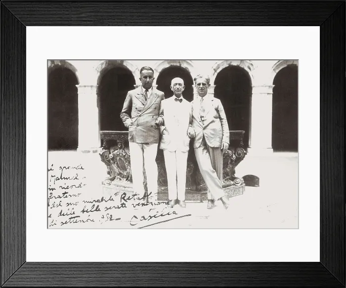 Framed Print : Composers Alfredo Casella, Manuel de Falla and Gian Francesco Malipiero (Venice, September 1932). SPAIN. Granada. Manuel de Falla Archive. AISA / Everett Collection**US SALES ONLY**
