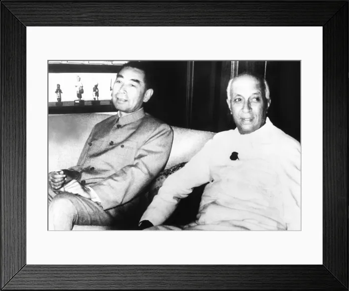 Framed Print : Prime Minister Nehru and Communist Chinese Premier Chou En-lai meeting. April 20, 1960, New Delhi, India. (CSU_2015_11_1237) Framed Print : Prime Minister Nehru and Communist Chinese Premier Chou En-lai meeting. April 20, 1960, New Delhi, India. (CSU_2015_11_1237)
